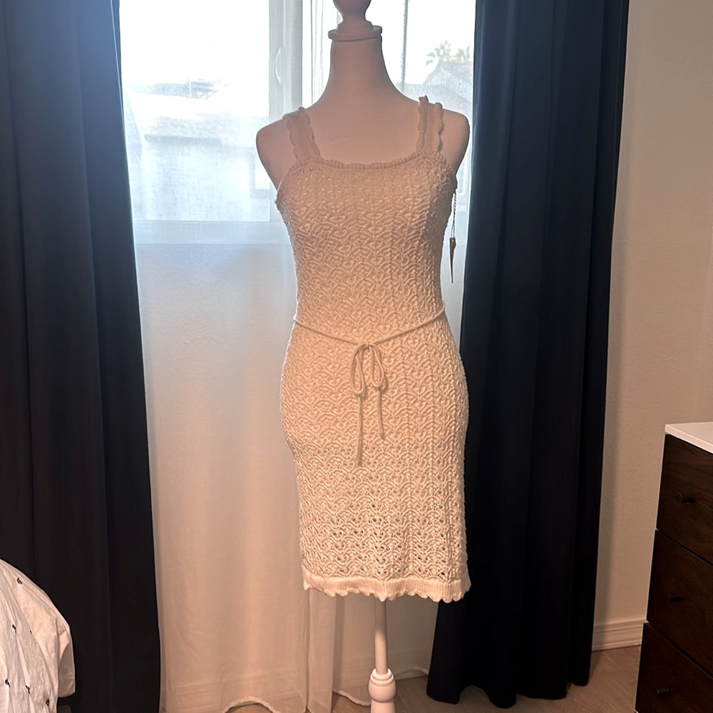 BNWT White crocheted dress